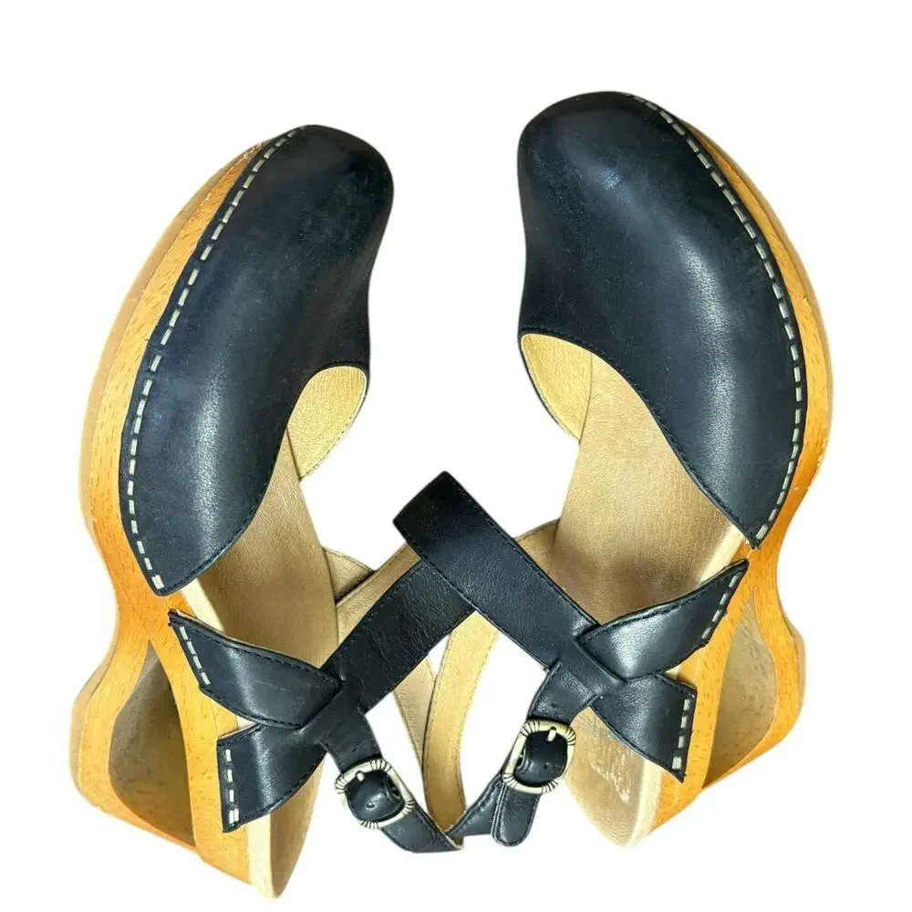 Dansko Black Leather Open-Back Clogs | EU 36 / US Women’s 5.5-6